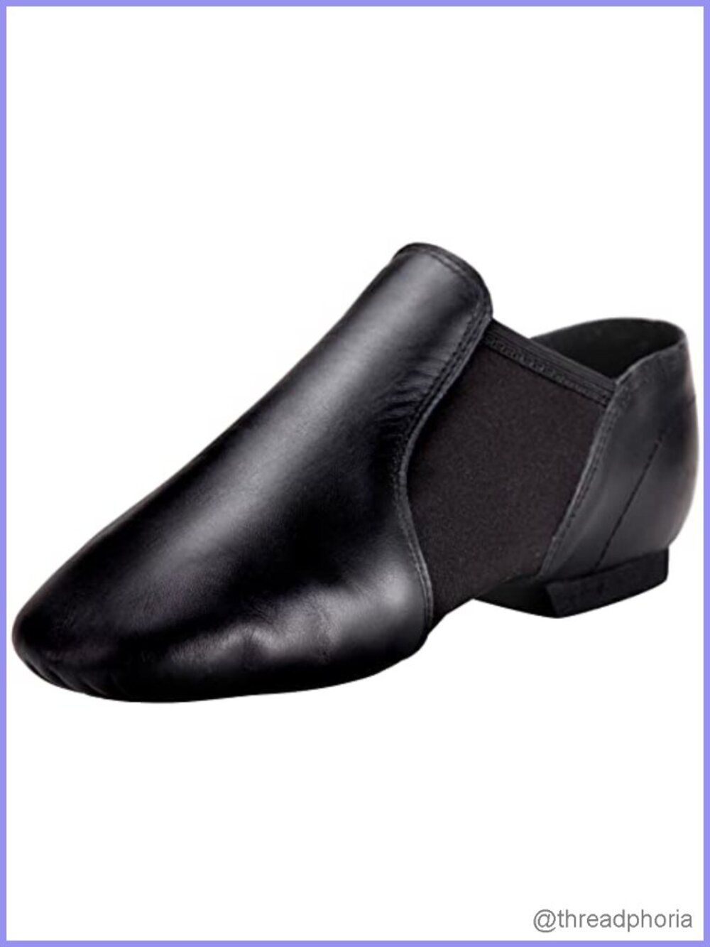 Leather Upper Jazz Dance Slip-On Shoe Split Sole